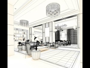 private dining room space 03 Modelo 3D