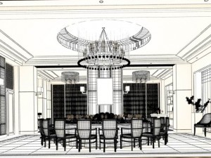 private dining room space 03 Modelo 3D