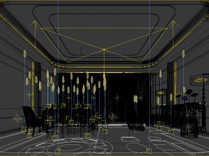 private dining room space 04 3D Model