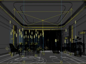 private dining room space 04 3D Model