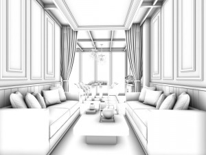 private dining room space 05 3D Model