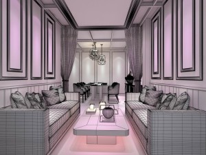 private dining room space 05 3D Model