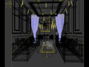 private dining room space 05 3D Model