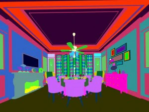 private dining room space 06 3D Model