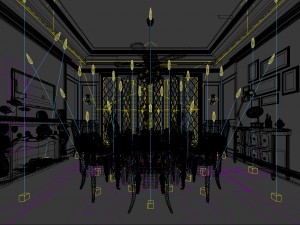 private dining room space 06 3D मॉडल