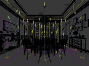 private dining room space 06 3D Model