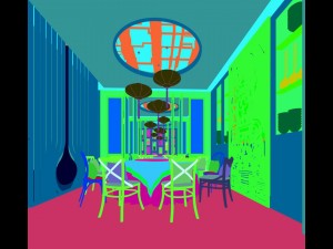 private dining room space 08 3D मॉडल
