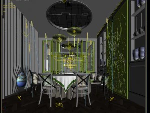 private dining room space 08 3D Model