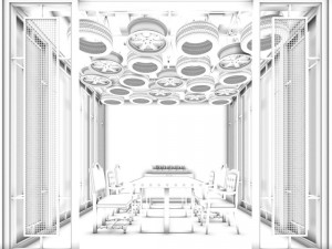 private dining room space 09 Modelo 3D
