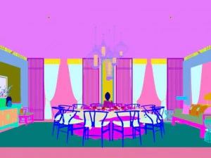 private dining room space 10 3D Model