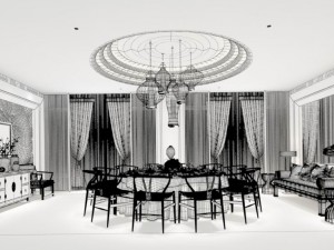 private dining room space 10 3D Модель