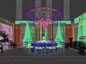 private dining room space 10 3D Model