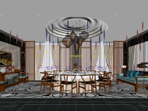 private dining room space 10 3D Модель