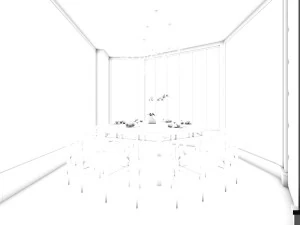 private dining room space 12 3D Model