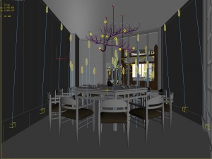 private dining room space 12 3D 모델