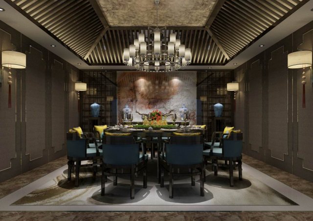 private dining room space 13 Modelo 3D .c4d .max .obj .3ds .fbx .stl .blend 