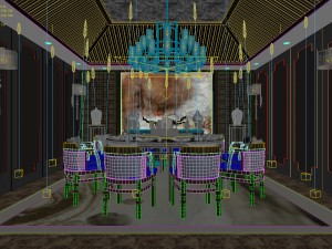 private dining room space 13 Modelo 3D