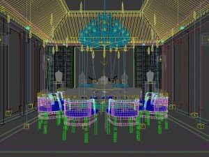 private dining room space 13 3D Model