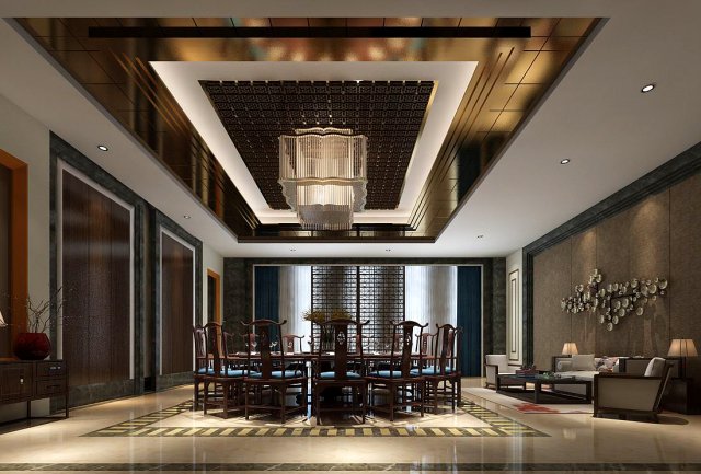 private dining room space 14 3D मॉडल .c4d .max .obj .3ds .fbx .stl .blend 