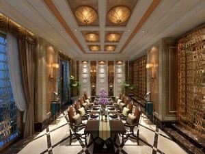 private dining room space 16 Modello 3D