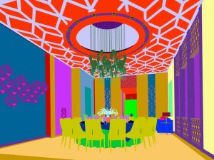 private dining room space 17 3D Model