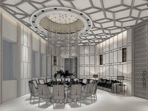 private dining room space 18 Model 3D