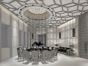 private dining room space 18 3D Model