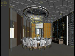 private dining room space 18 3D Model
