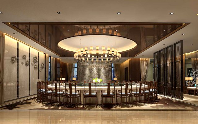 private dining room space 19 3D Model .c4d .max .obj .3ds .fbx .stl .blend 