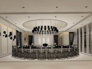 private dining room space 19 3D Model