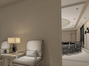 private dining room space 19 3D Model