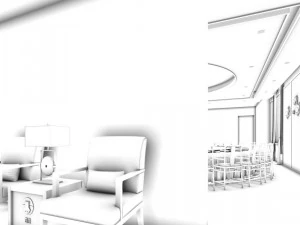 private dining room space 19 3D Model