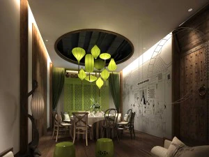 私人餐厅空间 20 3D 模型