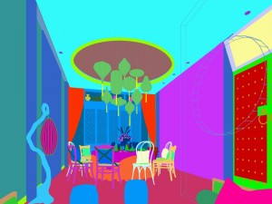 private dining room space 20 Model 3D