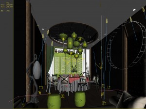 private dining room space 20 Model 3D