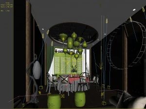 private dining room space 20 3D Model