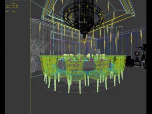 private dining room space 21 3D Model