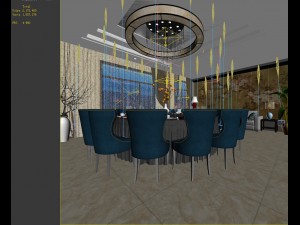 private dining room space 21 3D Model