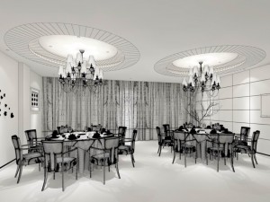 private dining room space 22 3D Model