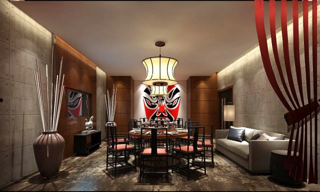 private dining room space 23 3D Model .c4d .max .obj .3ds .fbx .stl .blend