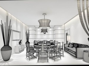 private dining room space 23 3D Модель