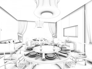 private dining room space 23 3D Модель