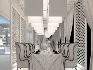 private dining room space 24 3D Model
