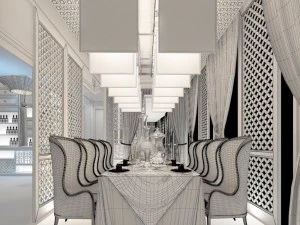 private dining room space 24 3D Model