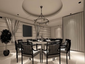 private dining room space 26 3D 모델