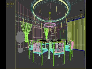 private dining room space 26 3D 모델