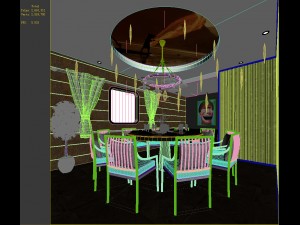 private dining room space 26 3D 모델