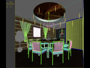 private dining room space 26 3D Model