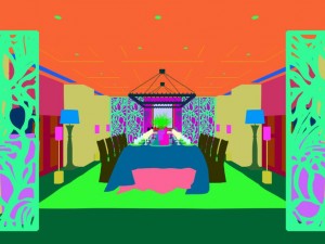private dining room space 29 3D Model