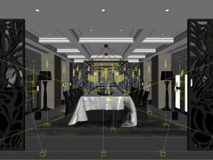 private dining room space 29 3D Model